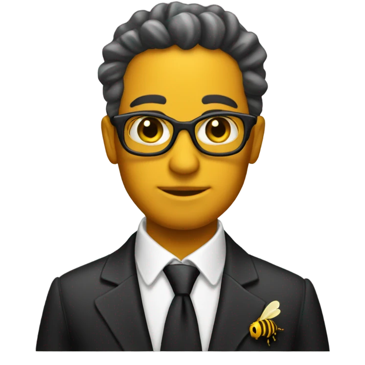 Beekeeper wearing a formal suit emoji