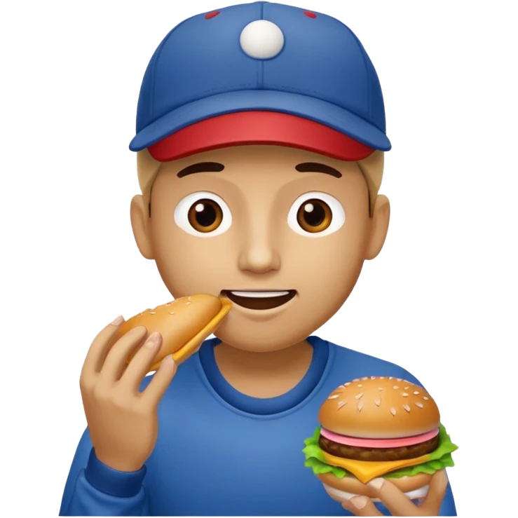 comiendo hamburguesa emoji