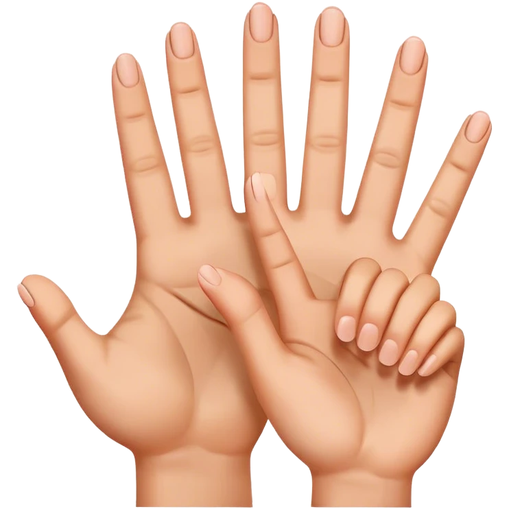 Hand showing 4 fingers emoji