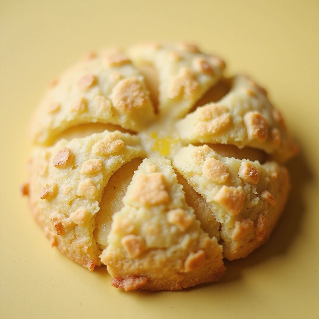 realistic lemon crinkle cookie, photorealistic style emoji