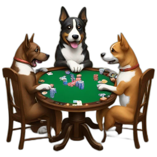 Dogs playing poker emoji