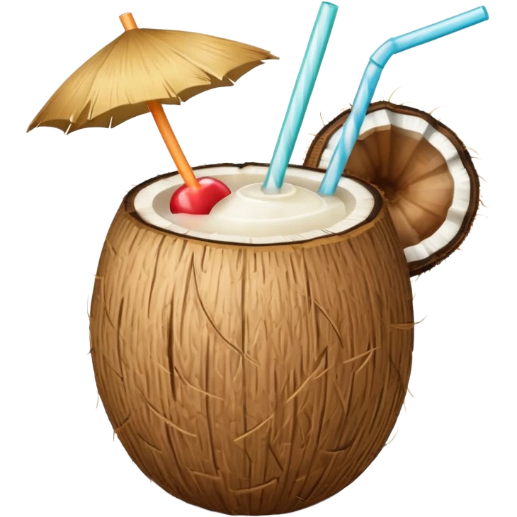 hawaii coconut drink  emoji