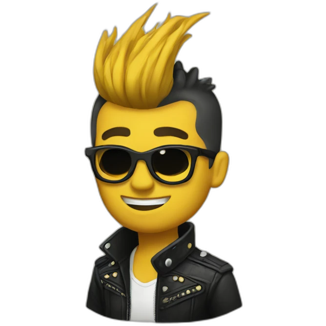 mustard-business-punk-Mohawk emoji