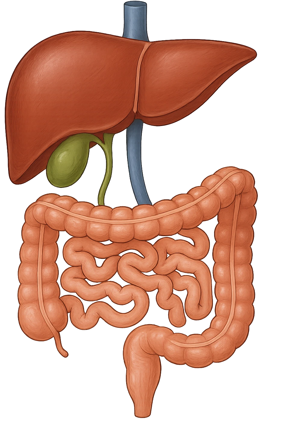Connessione, fegato , intestino e cistifellea emoji