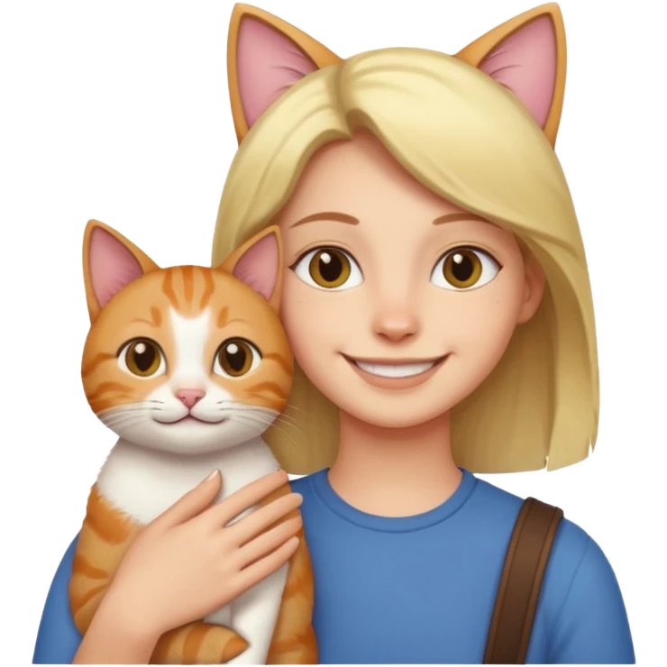 person with cat on their shoulder emoji
