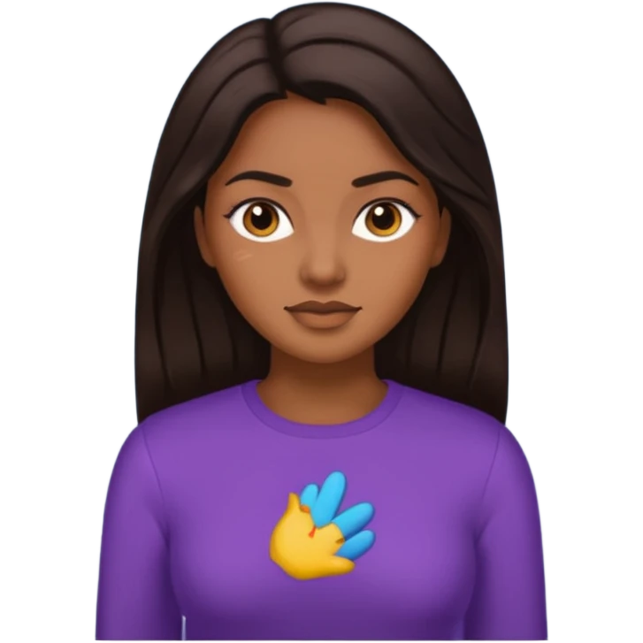 create an emoji, brown long sleeves, for women, now human emoji