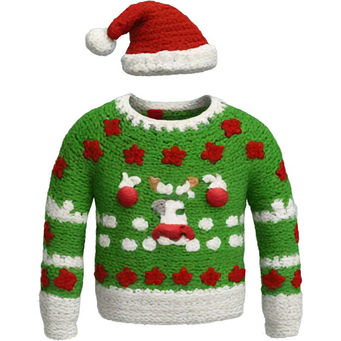  crochet christmas sweater emoji