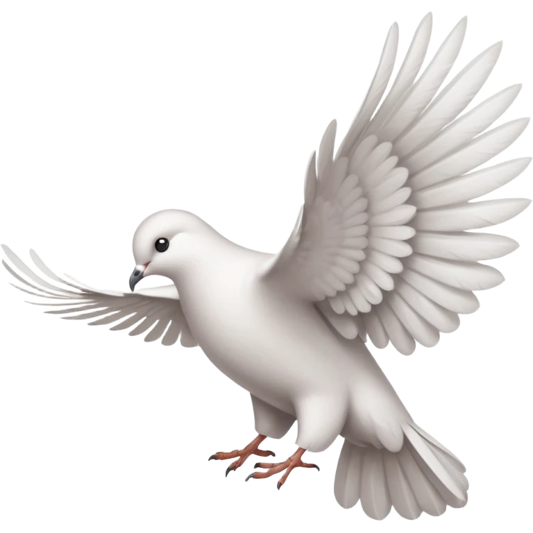 The tail of a dove, with the characteristic shape. emoji