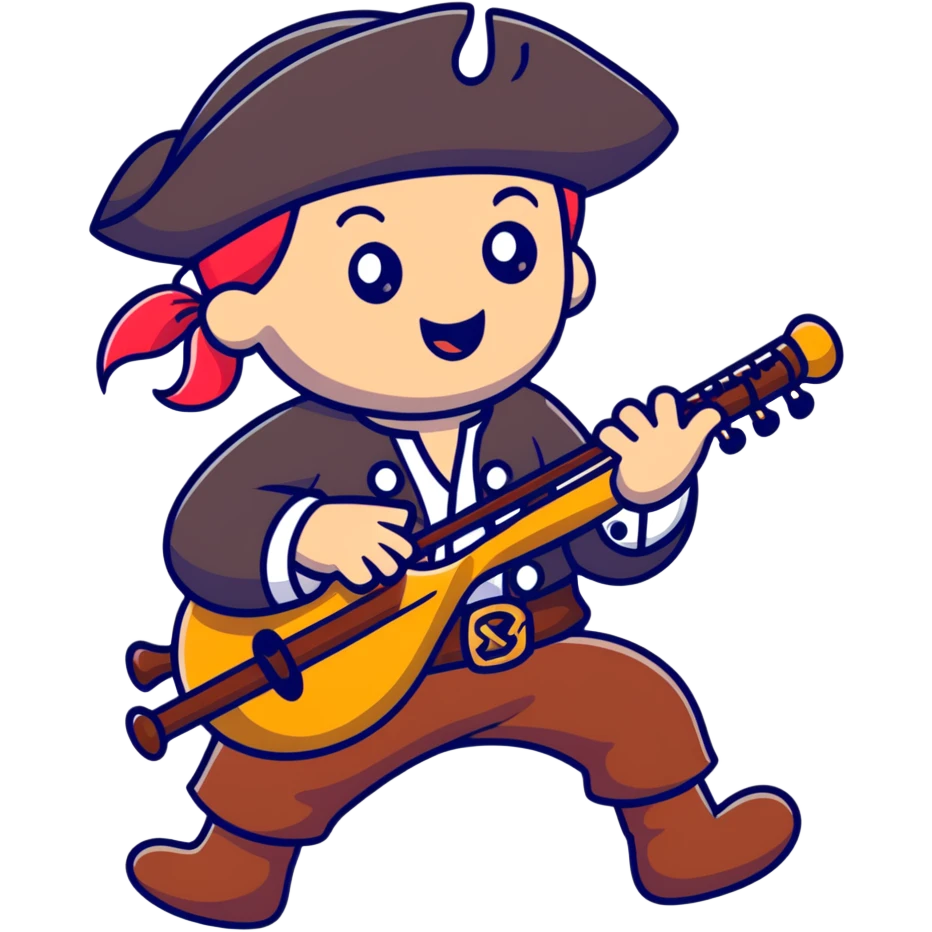 pirate playing an instrument emoji