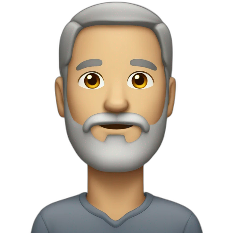 50 year old man with beard emoji