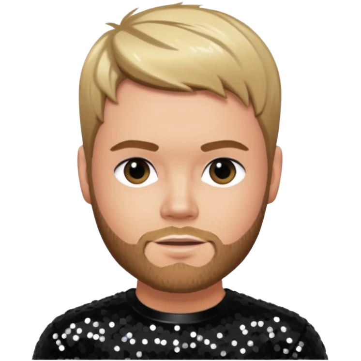 Brian McFadden from Westlife with black sequin outfit emoji