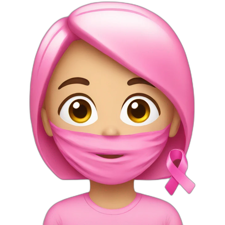 Pink  cancer awareness emoji