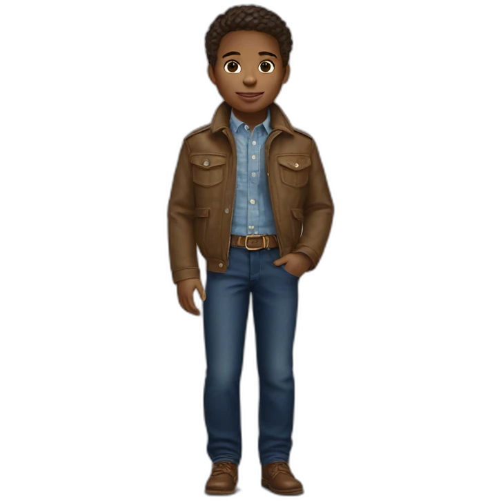 Boy with Ralph Lauren outfit emoji