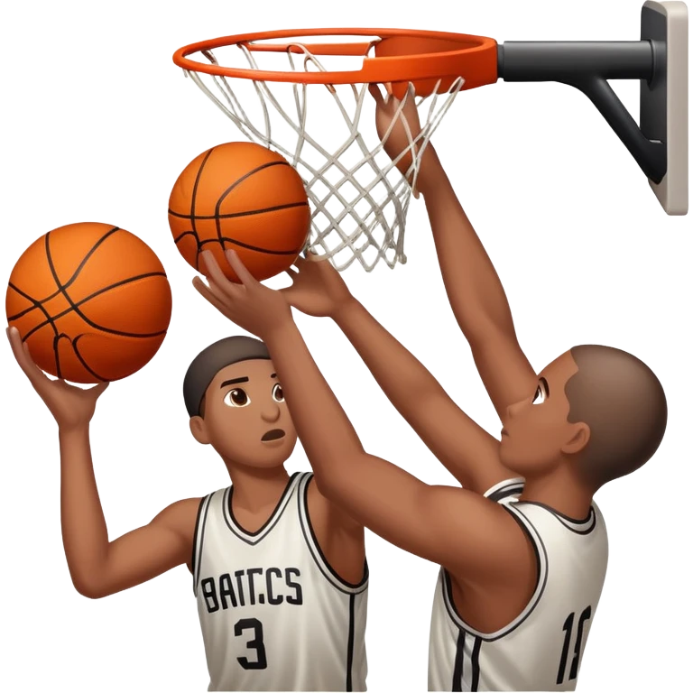 Shooting a basketball and completely missing the net emoji