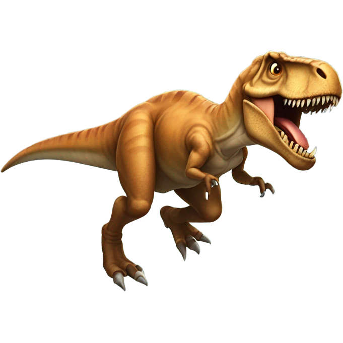 Scary T. rex running with scars emoji