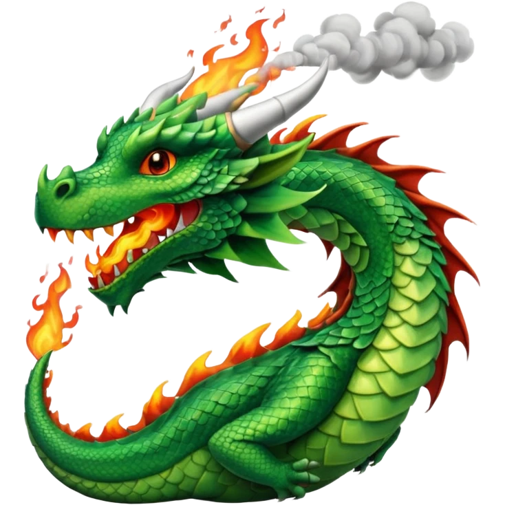 Smoking dragon emoji