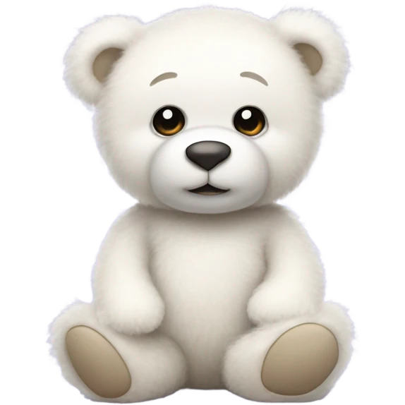 White Tedy doll cute emoji