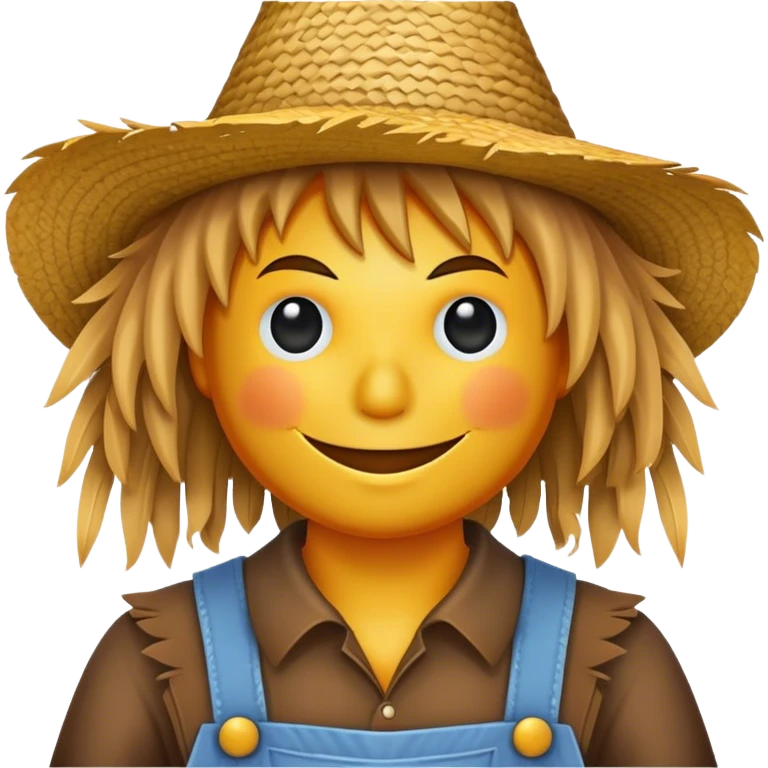 a scarecrow in twitter emoji style emoji