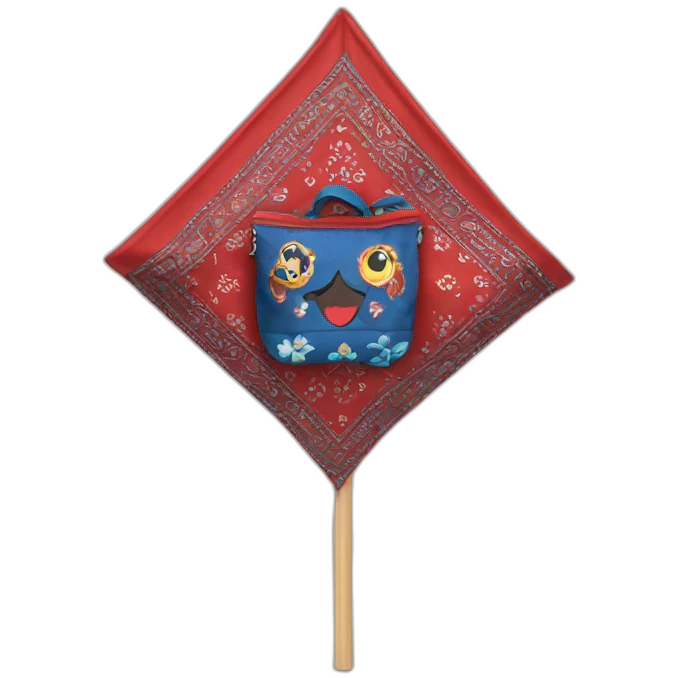 Bandana bag on a stick emoji