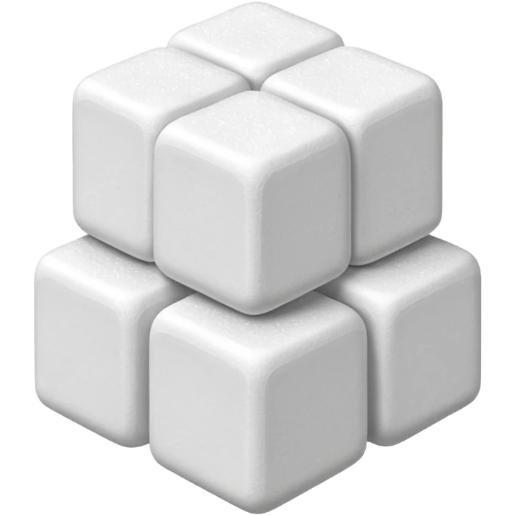 sugar cubes, simple, white, stacked emoji