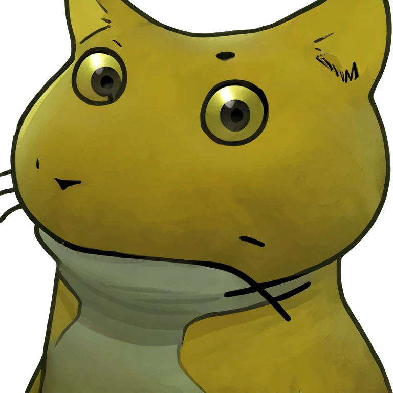 Gato amarillo kwaii  emoji