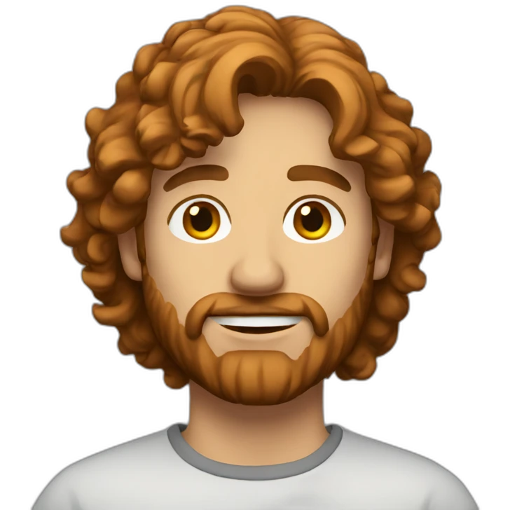 italian man with ginger/brown scruff and brown hair, short. italian emoji