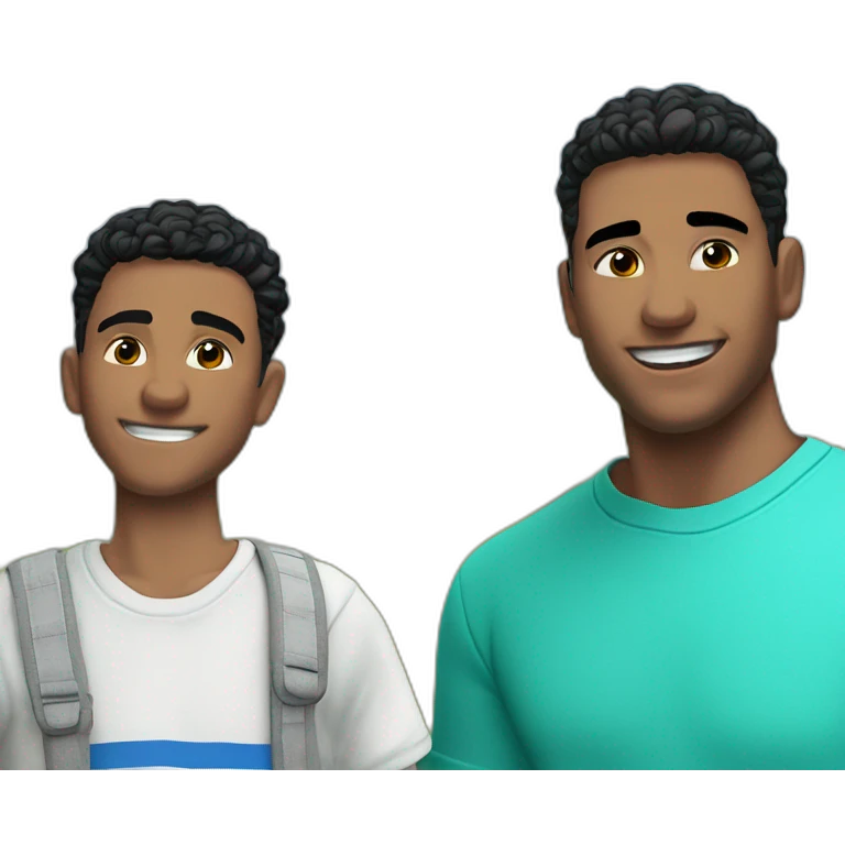 black hair boy shirt smile emoji