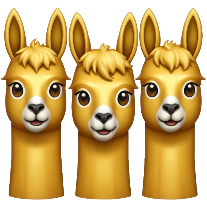 golden three headed llama emoji emoji