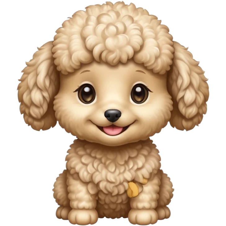 smile, baby Poodle
, only face  emoji