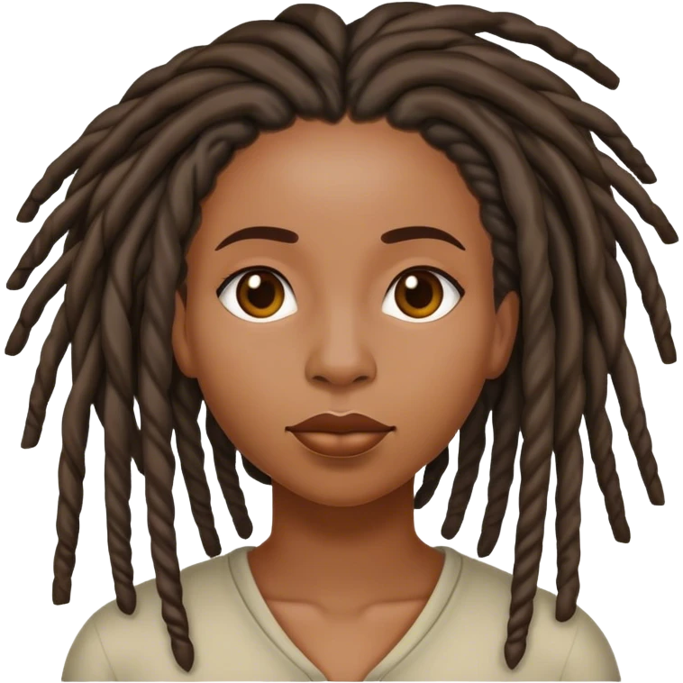 Black woman with locs ironic emoji