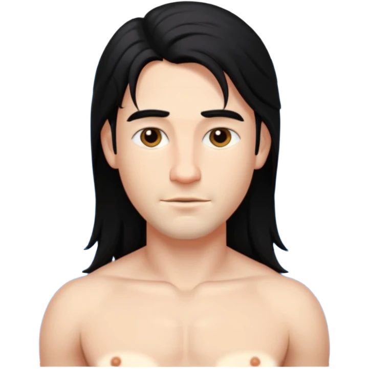 James iha long black hair naked behind emoji