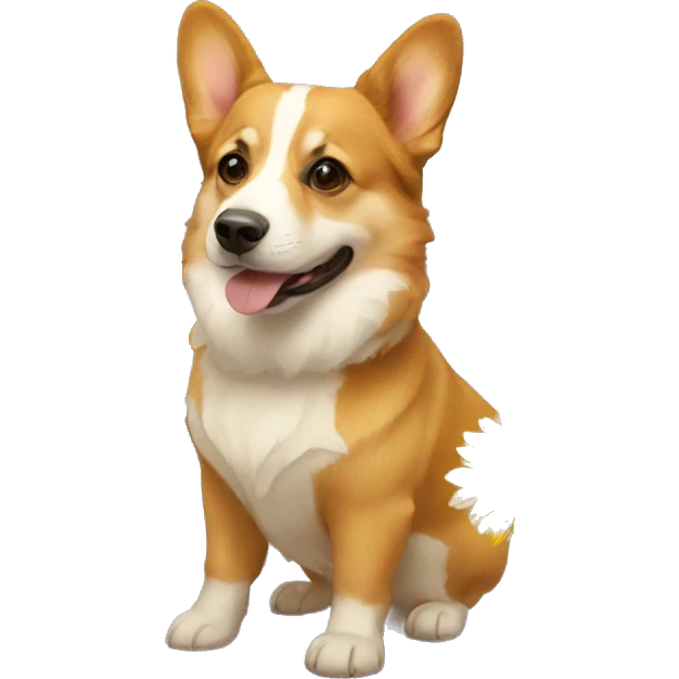 Sunflower and corgi emoji