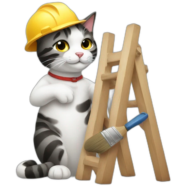 cat painter emoji