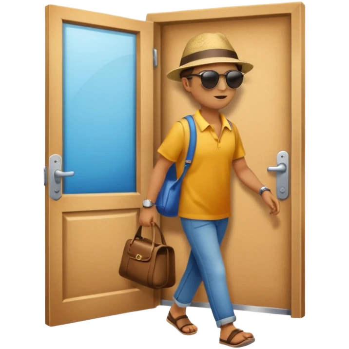 Walking out the door emoji
