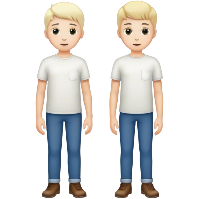 two best friends boys white skin full height working emoji