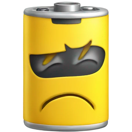 Yellow exhausted battery  emoji