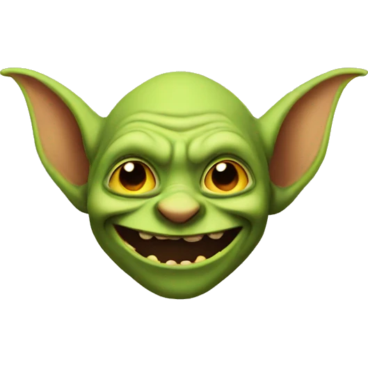 Goblin happy emoji