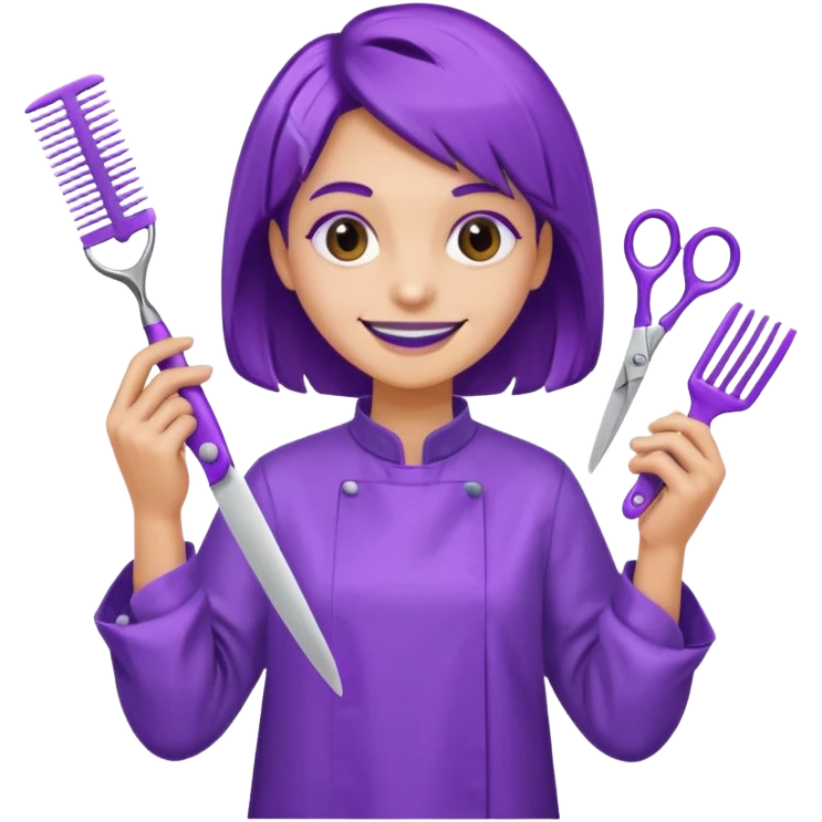 purple skinned mutant hairdresser emoji