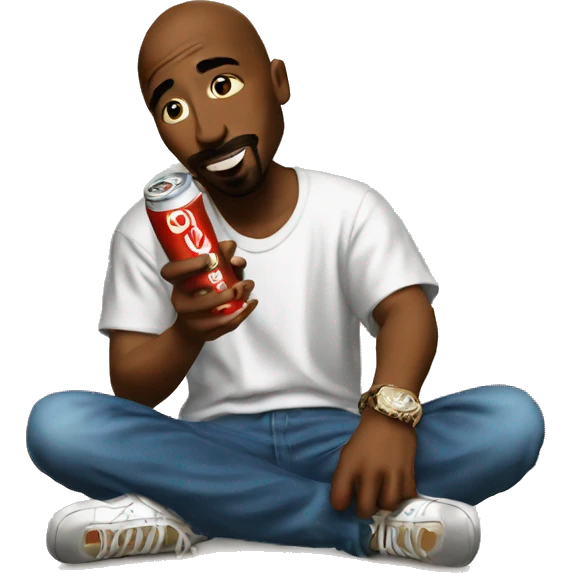 2pac drinking coca emoji