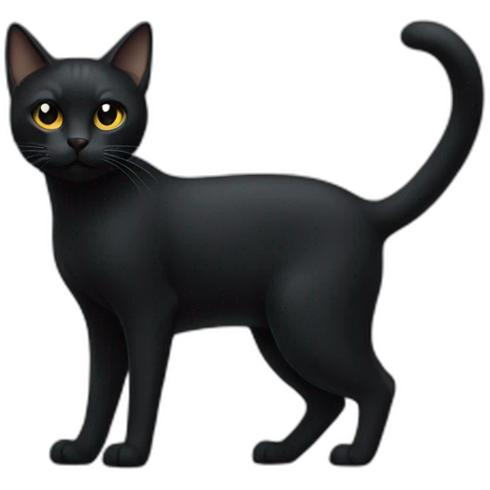 no-tail-black-cat-full-body emoji
