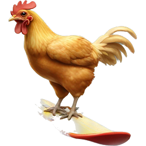 chicken surfing  emoji