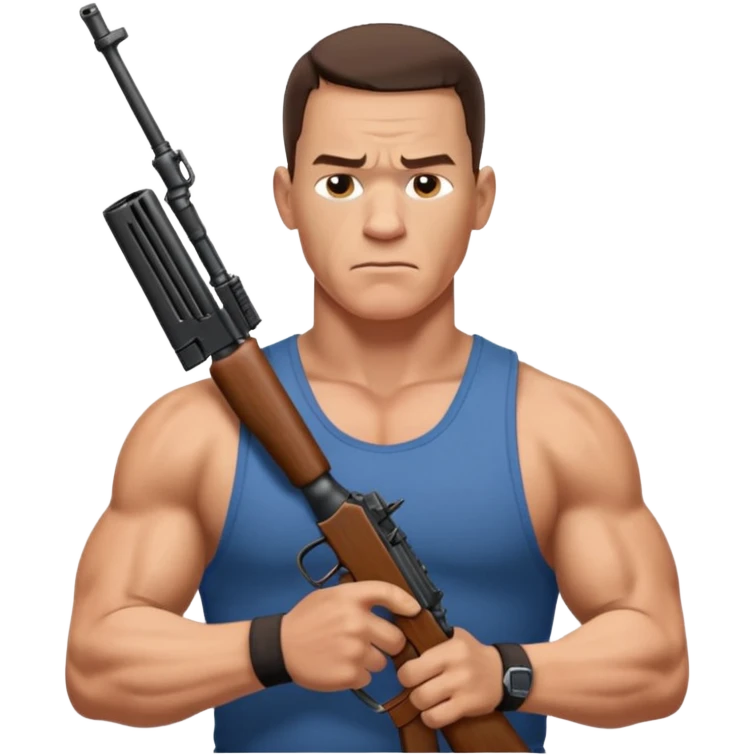 John cena with an ak-47 emoji