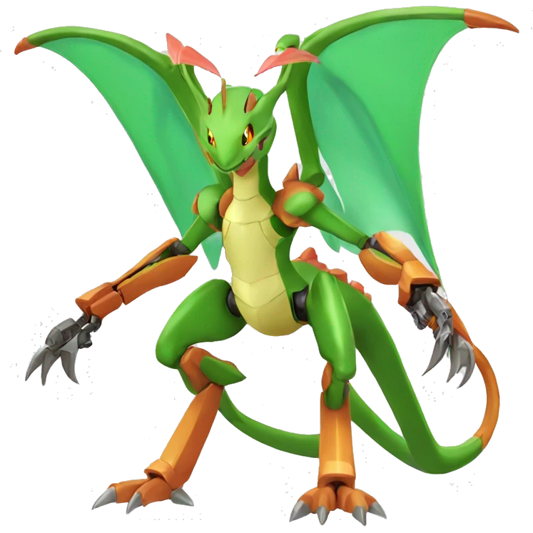 Mechanical Flygon-dragon-Charizard-raptor-Medabot-Mecha full body emoji