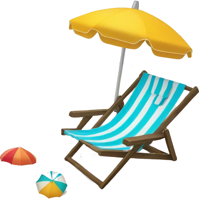 beach umbrella and chair emoji
