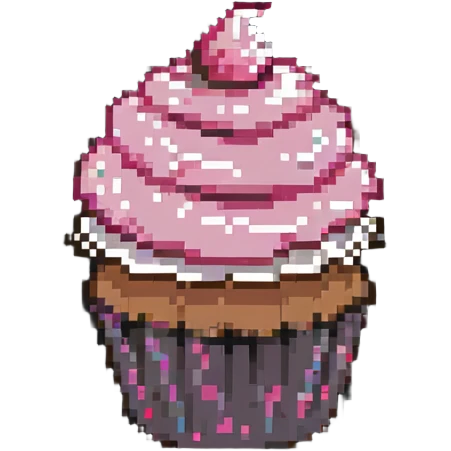 cupcake with pink icing emoji
