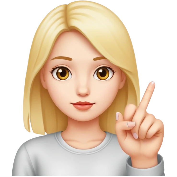 Girl holding middle finger  emoji