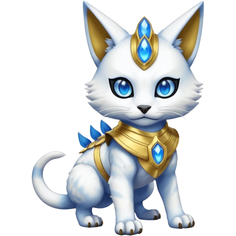 Bastet-Gatomon-Vernid-Protogen-Digimon-Fakémon-Pokémon-creature  emoji