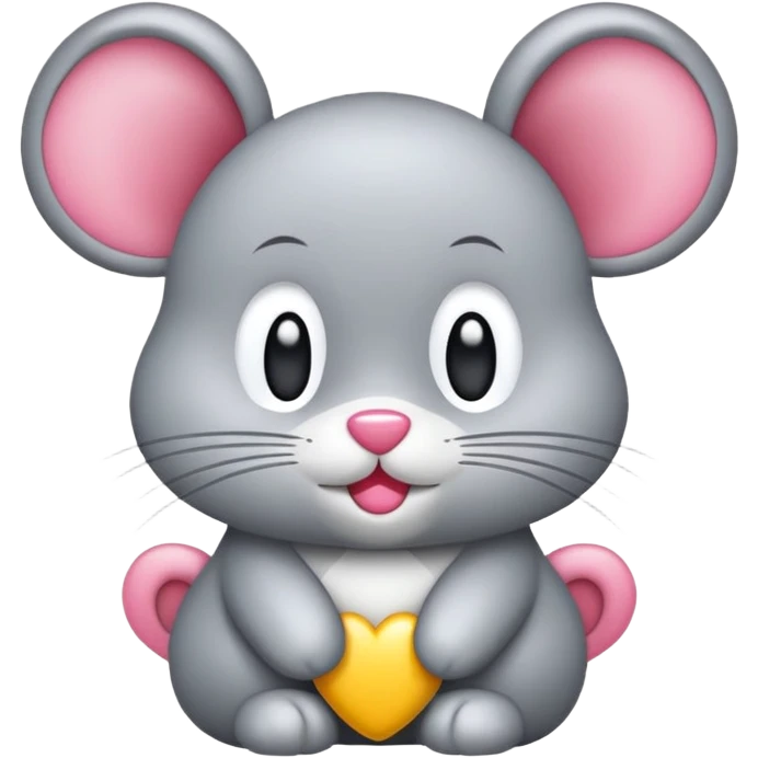 мышка с розовым бантиком emoji
