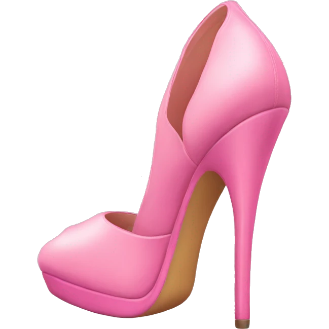 Designer high heels pink emoji