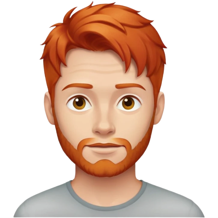 a man with ginger red hair emoji